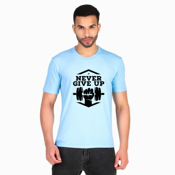 Printed 195 GSM Bio Wash and Enzyme Washed 100% Cotton Printed Mens T-shirt from TshirtsnTops