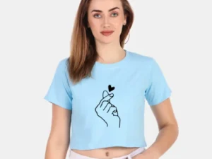 Blue crop top