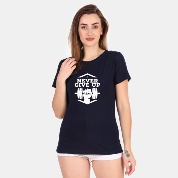 Printed 195 GSM Bio Wash 100% Cotton and Enzyme Washed Printed Women t-shirt from TshirtsnTops